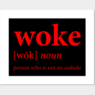 Woke (red) Posters and Art